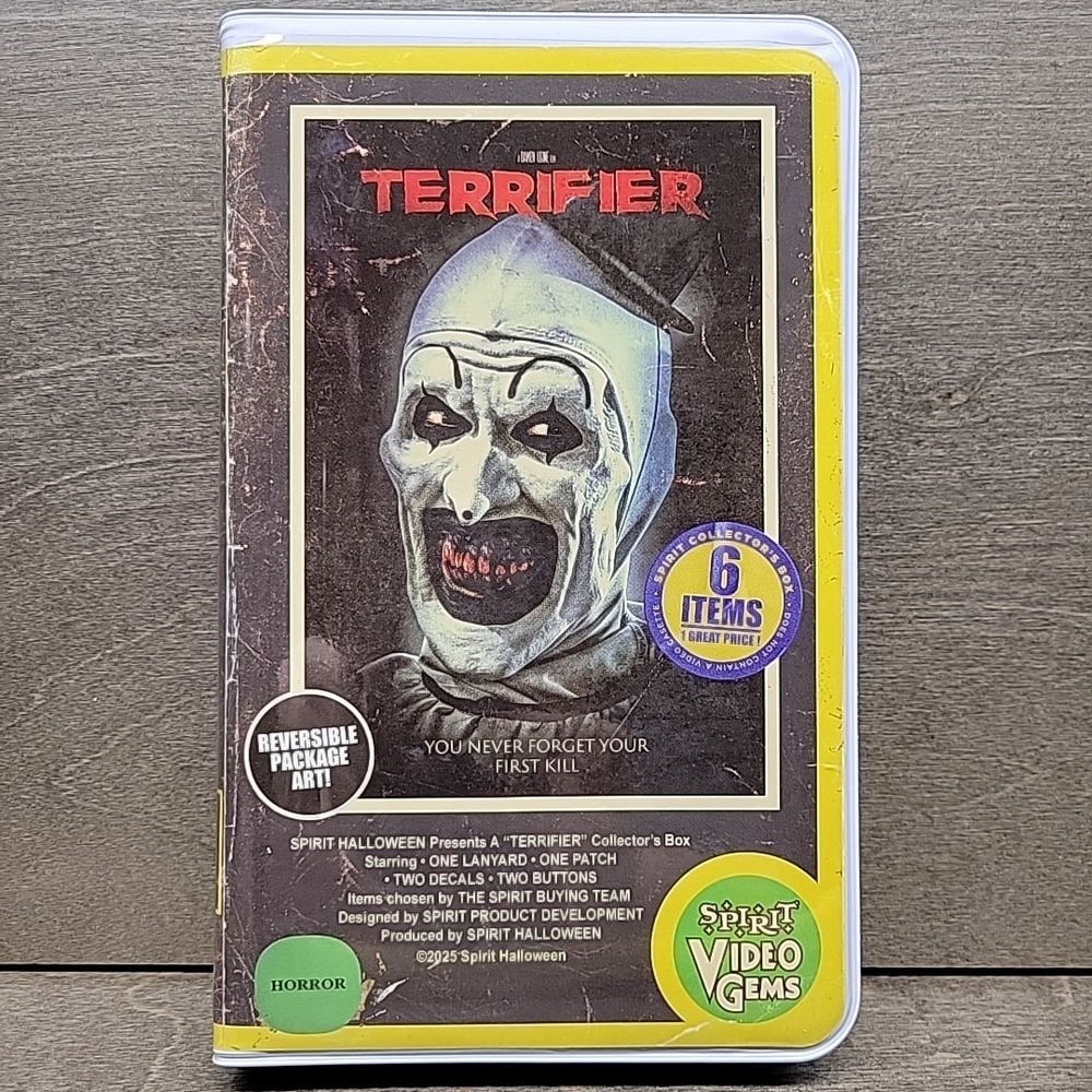 TERRIFIER VHS Spirit Halloween Video Gems Collector Box Exclusive Gift Set